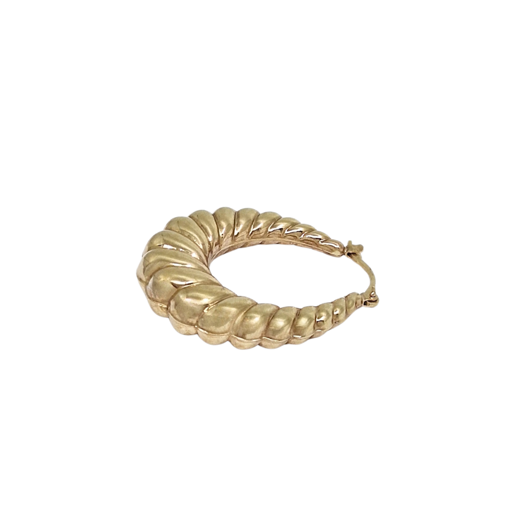 9ct Yellow Gold Creole Earrings