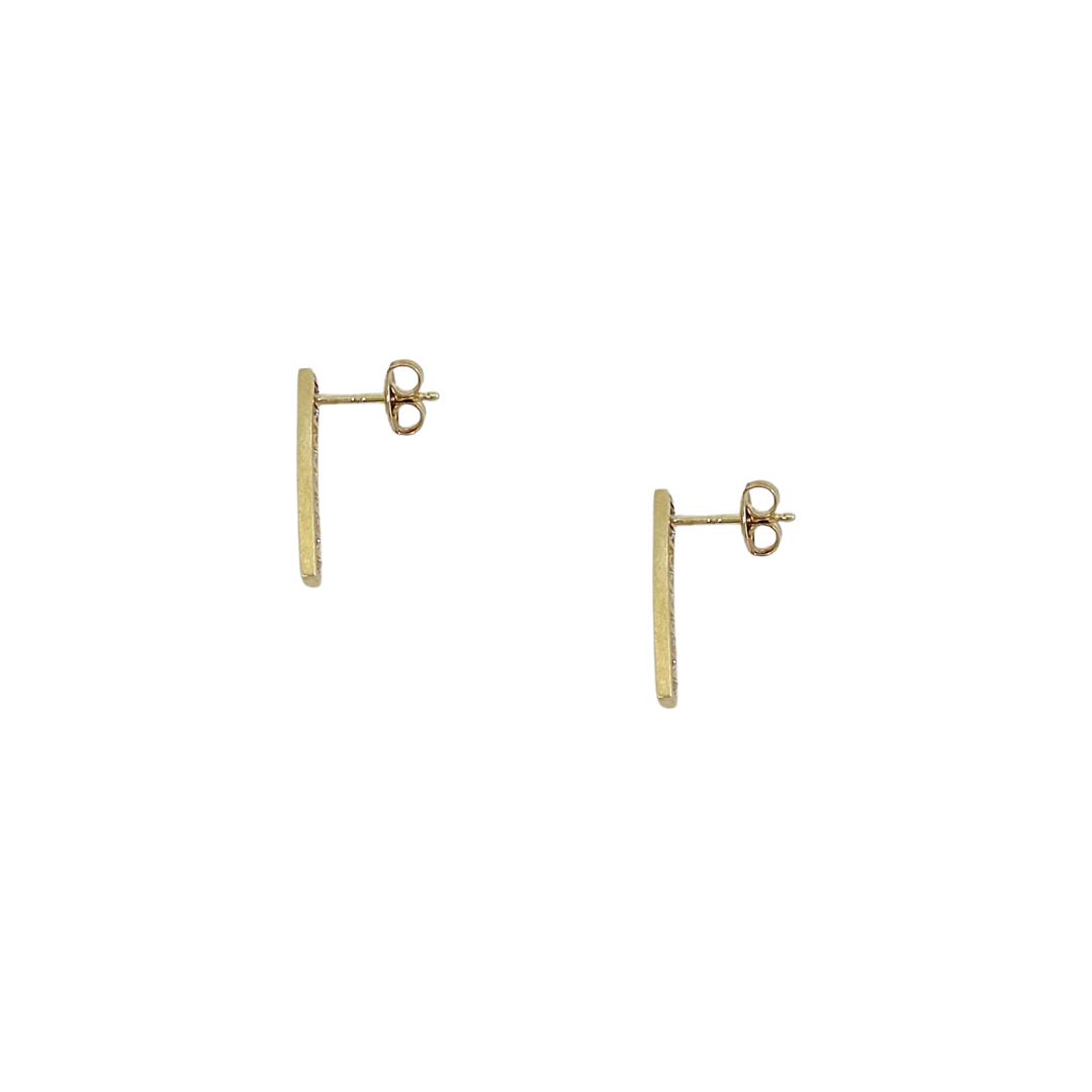 9ct Yellow Gold CZ Drop Earrings