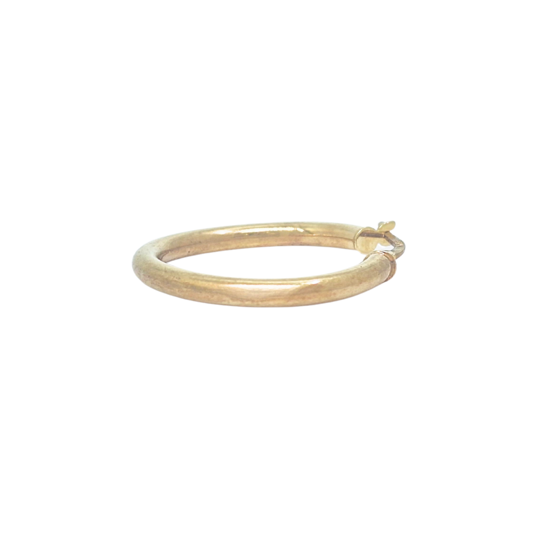 9ct Yellow Gold Tube Hoops
