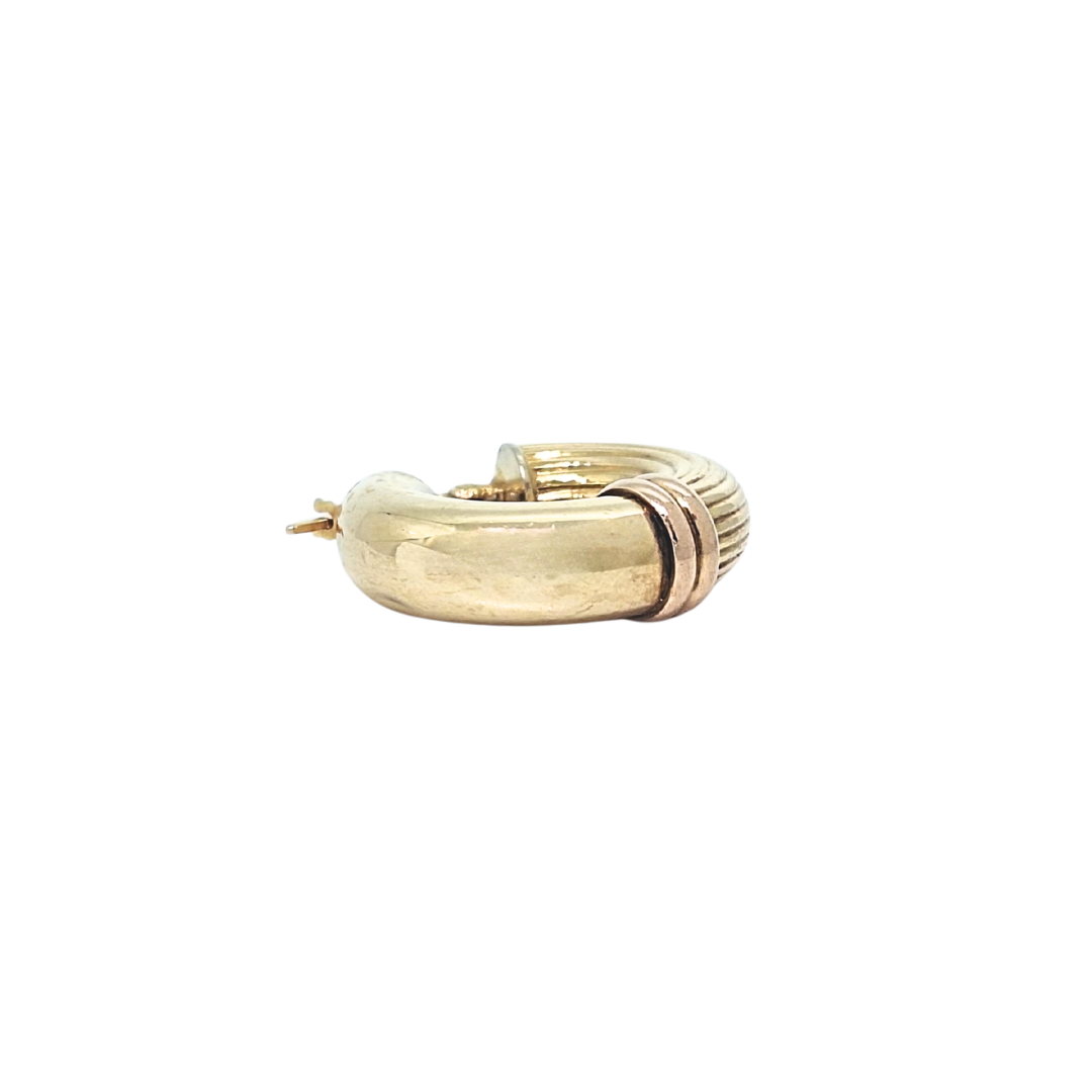 9ct Yellow Gold Tube Hoops
