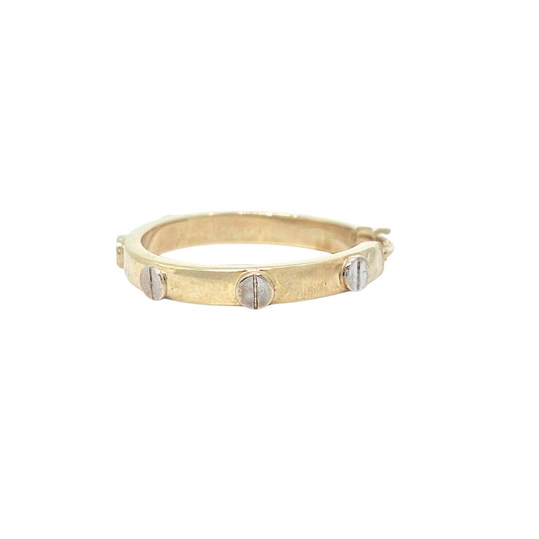 9ct Two Colour Cartier Style Hoops