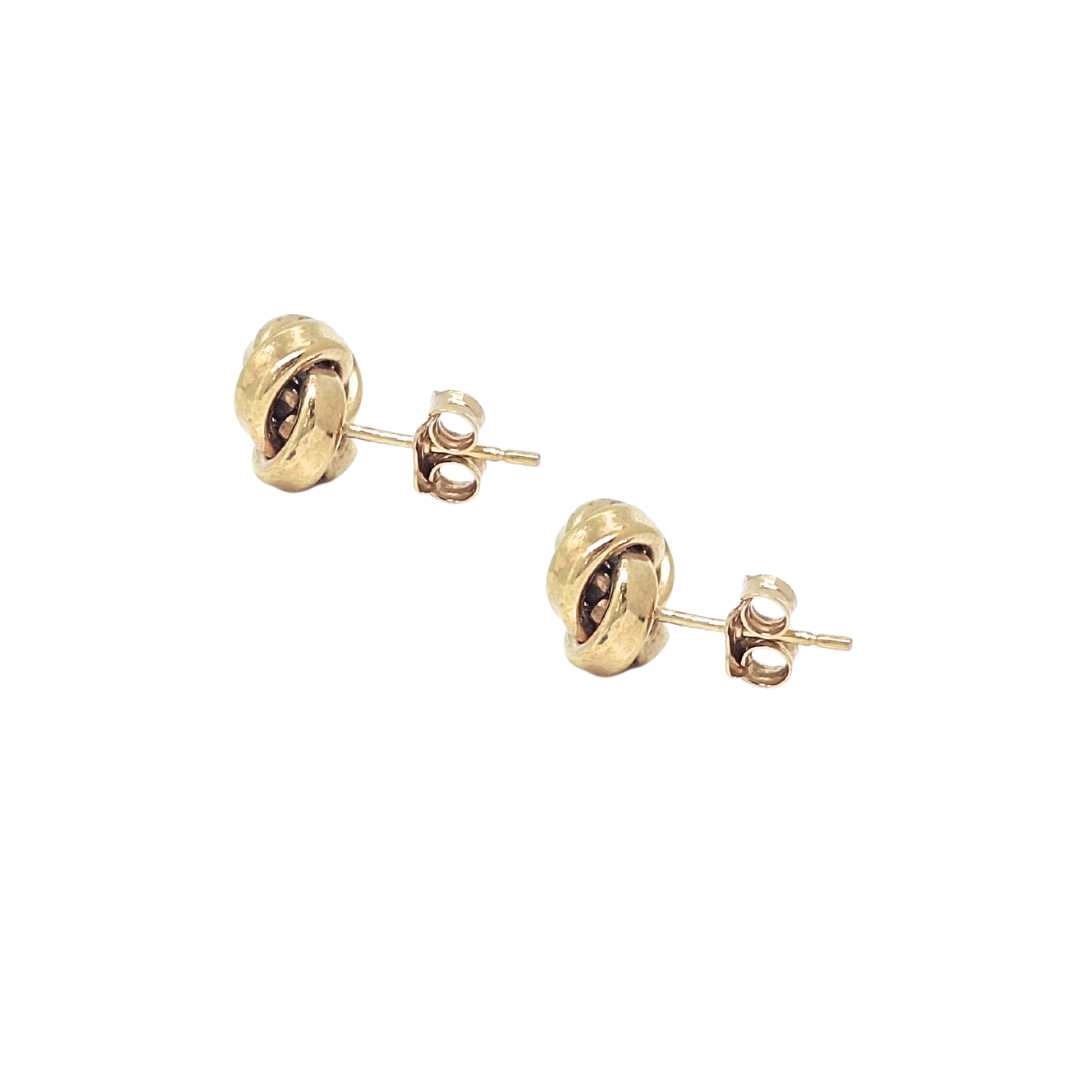 9ct Yellow Gold Knot Earrings