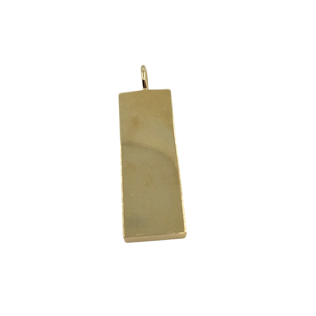 9ct Yellow Gold Ingot Pendant
