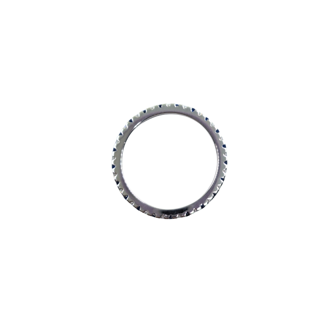 Silver Blue & White Cubic Zirconia Full Eternity Ring