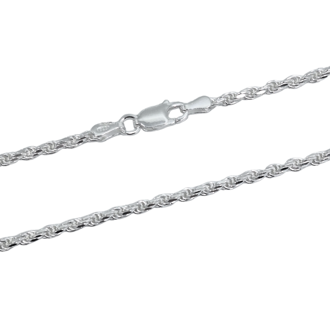 Sterling Silver Rope Chain 24"