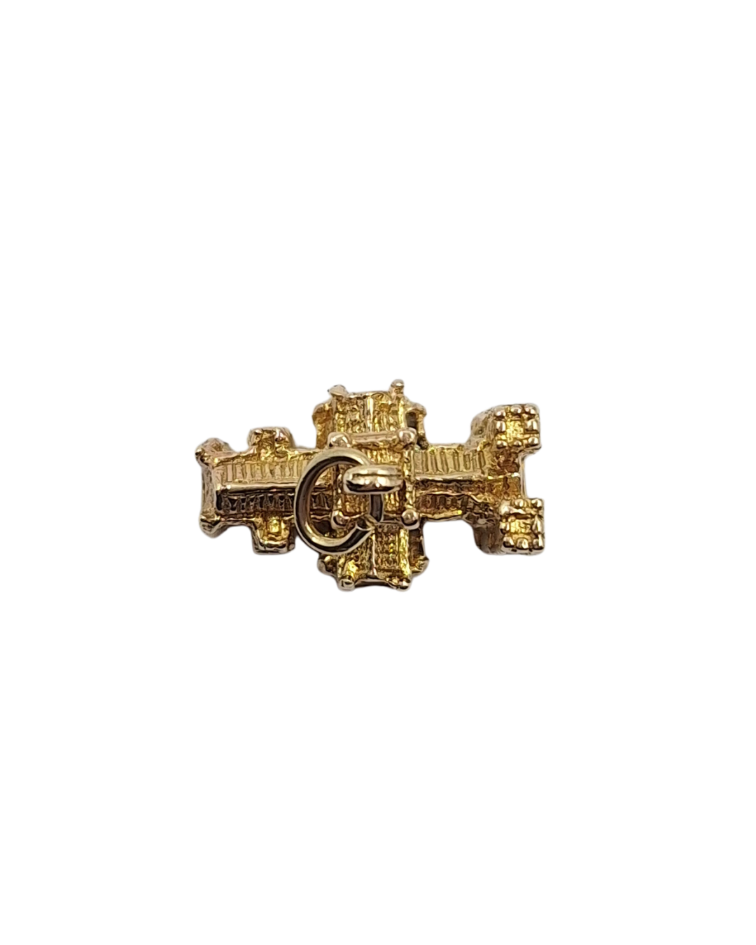9ct Yellow Gold Solid Church Charm