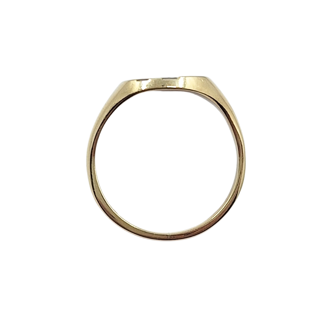 9ct Bi-Colour Square Signet Ring