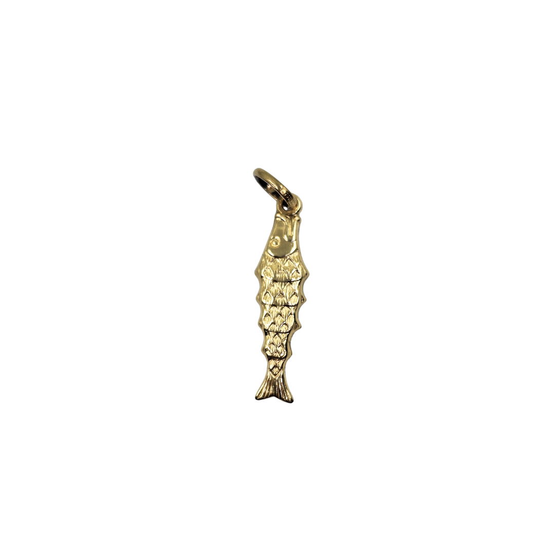 9ct Yellow Gold Hollow Fish Charm