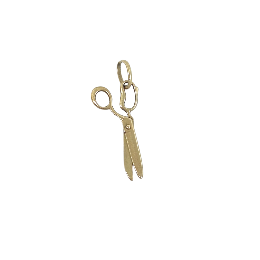 9ct Yellow Gold Scissors Charm