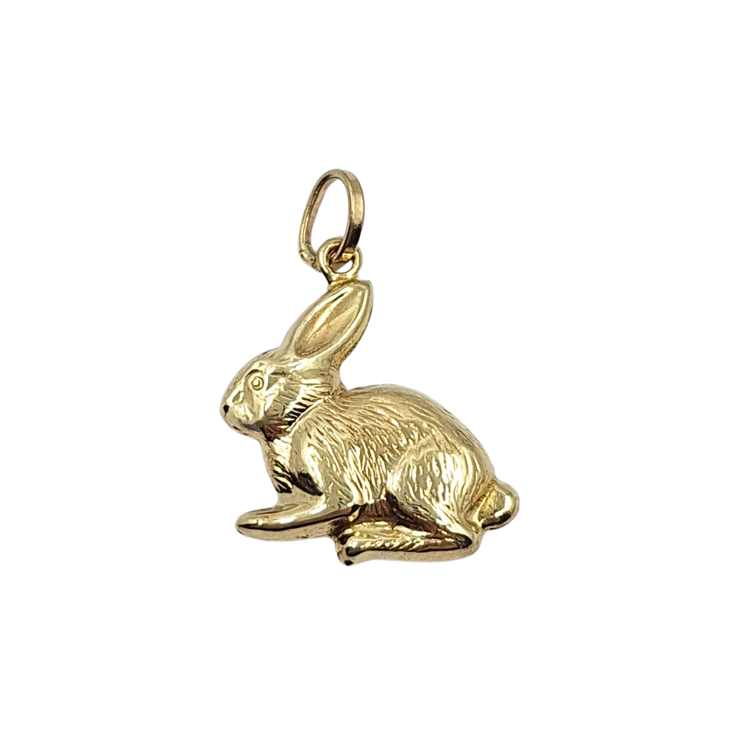 9ct Yellow Gold Hollow Rabbit Charm