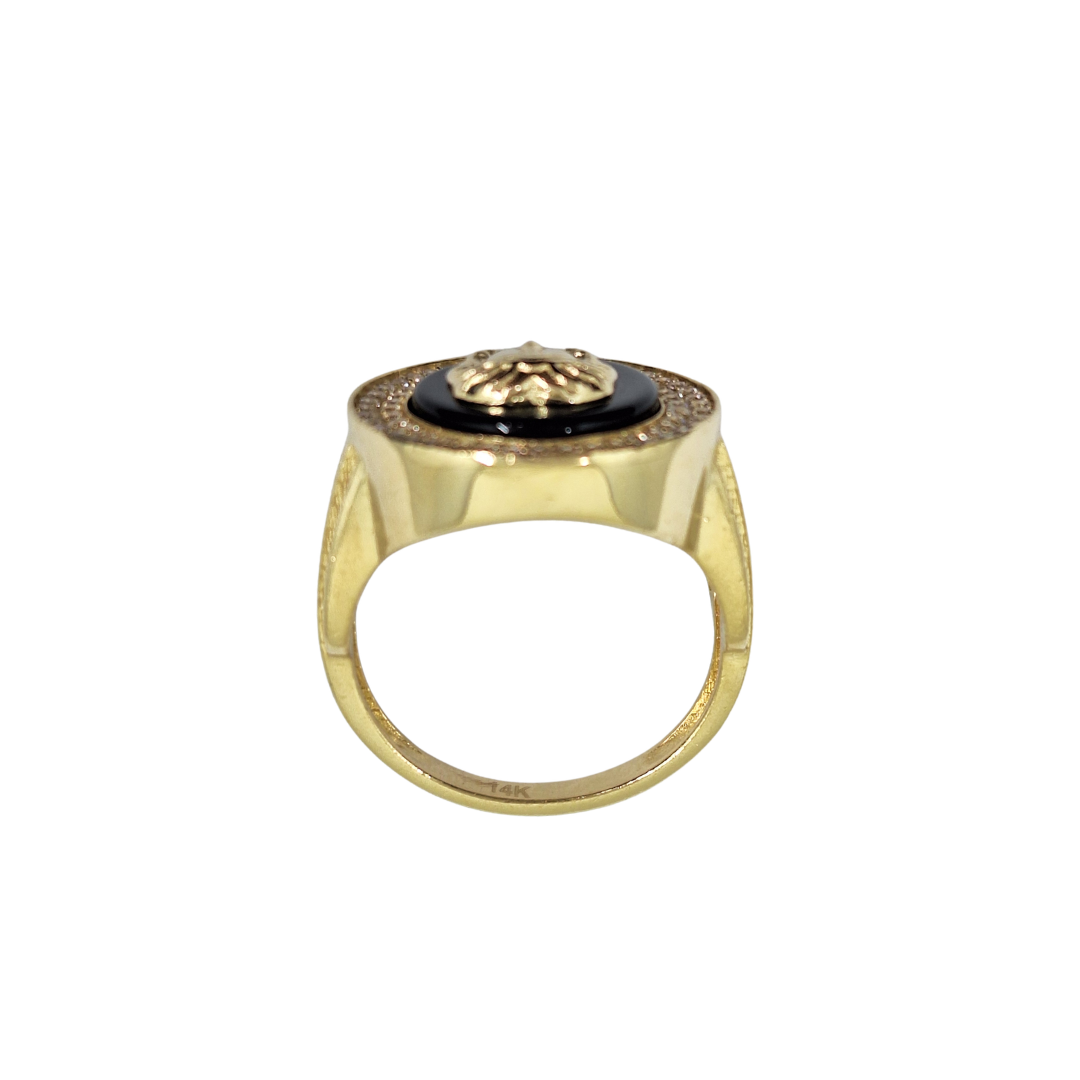 14ct Yellow Gold Versace Style Ring