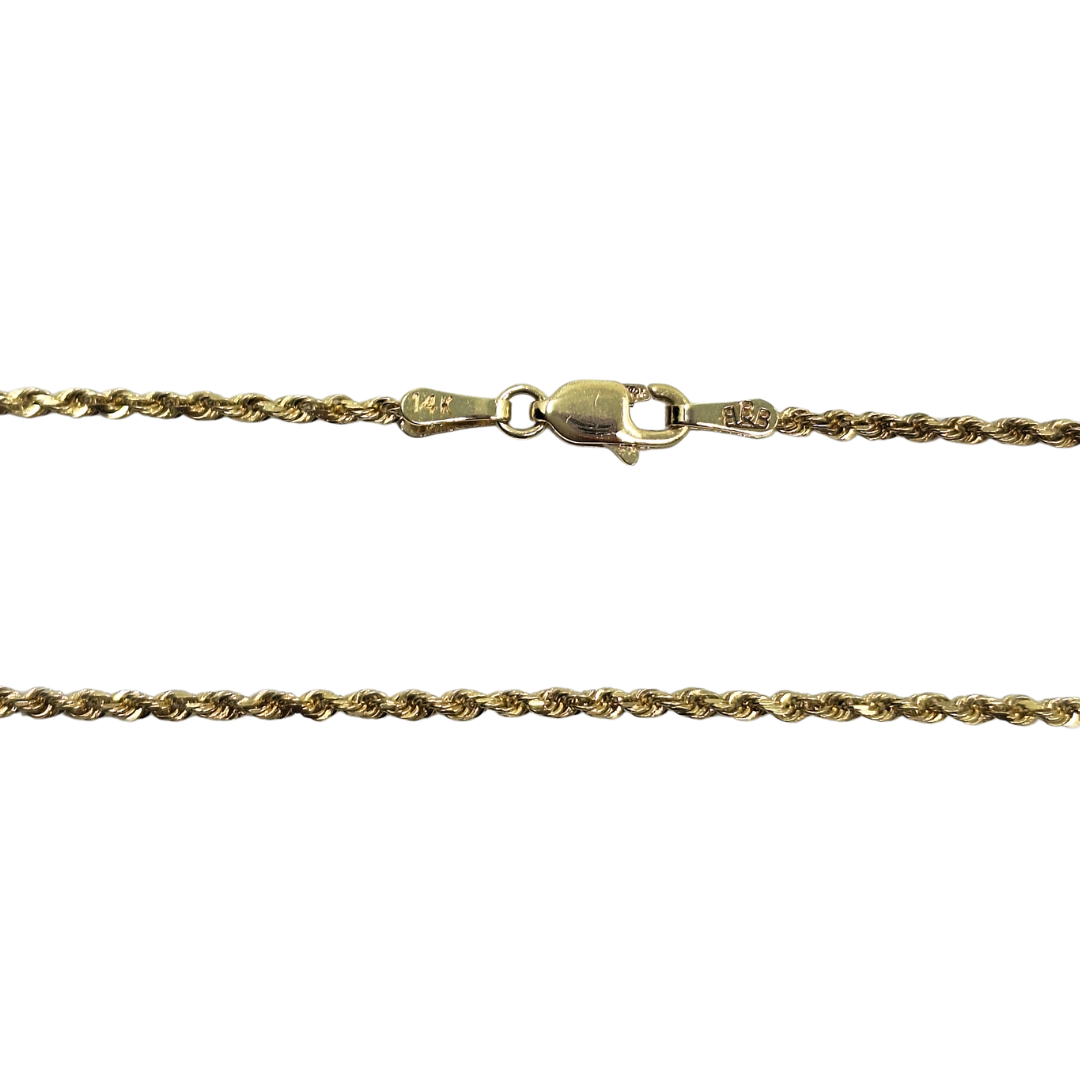 14ct Yellow Gold Rope Chain