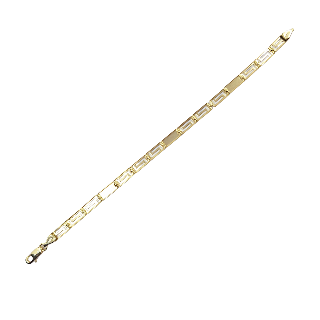 14ct Yellow Gold Greek Key Bracelet
