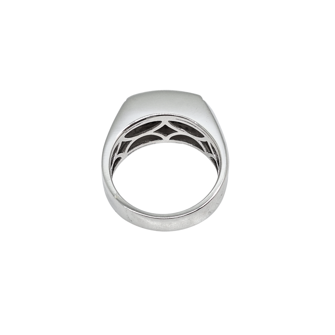 Sterling Silver Black CZ Signet Ring