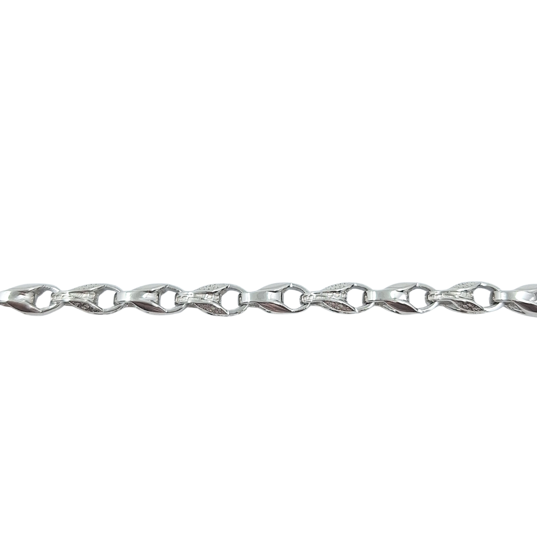 Silver Plain And Patterned Baby Tulip Bracelet 6.5"