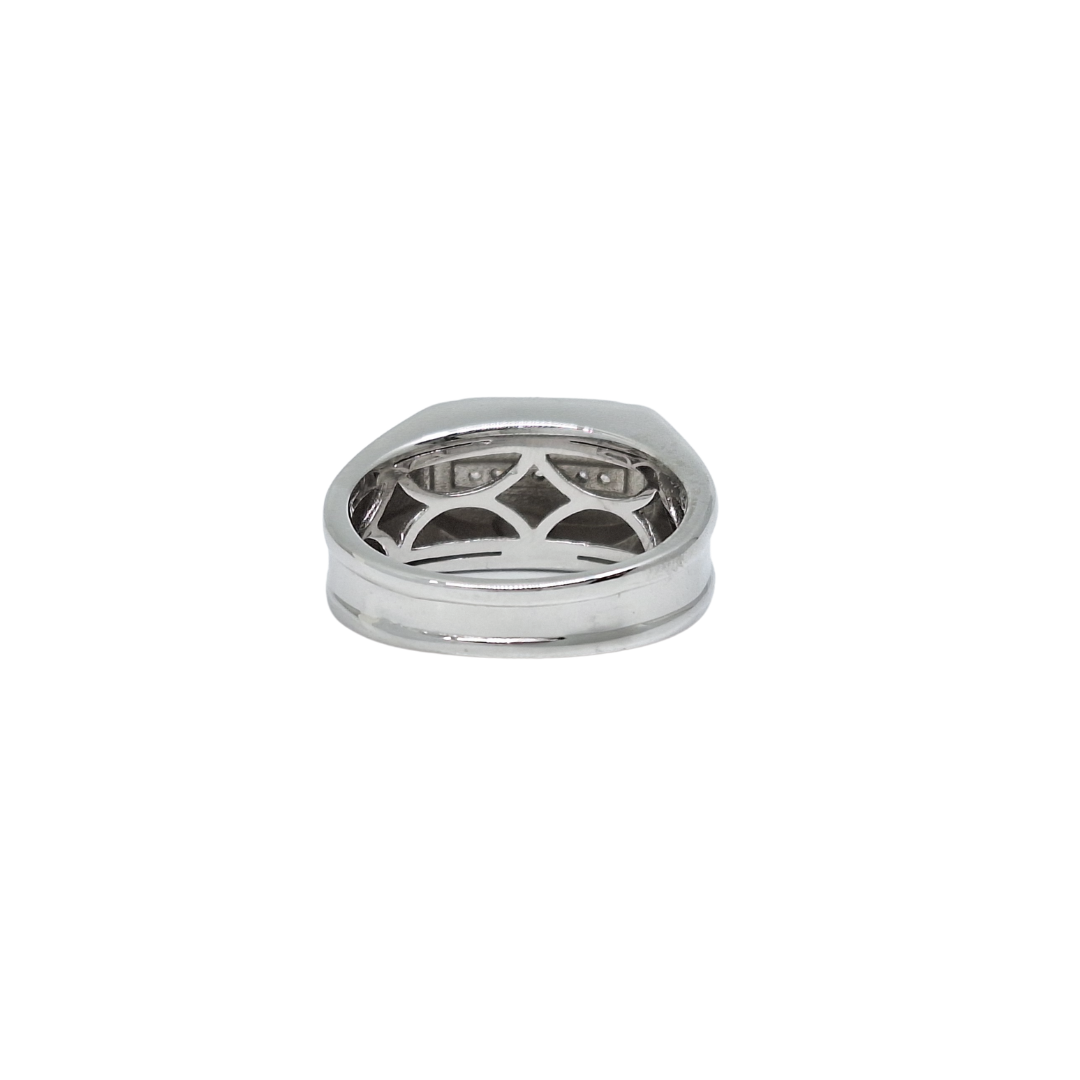 Silver CZ Signet Ring