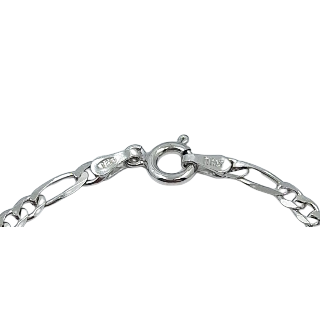 Silver Baby Figaro I.D Bracelet 6"