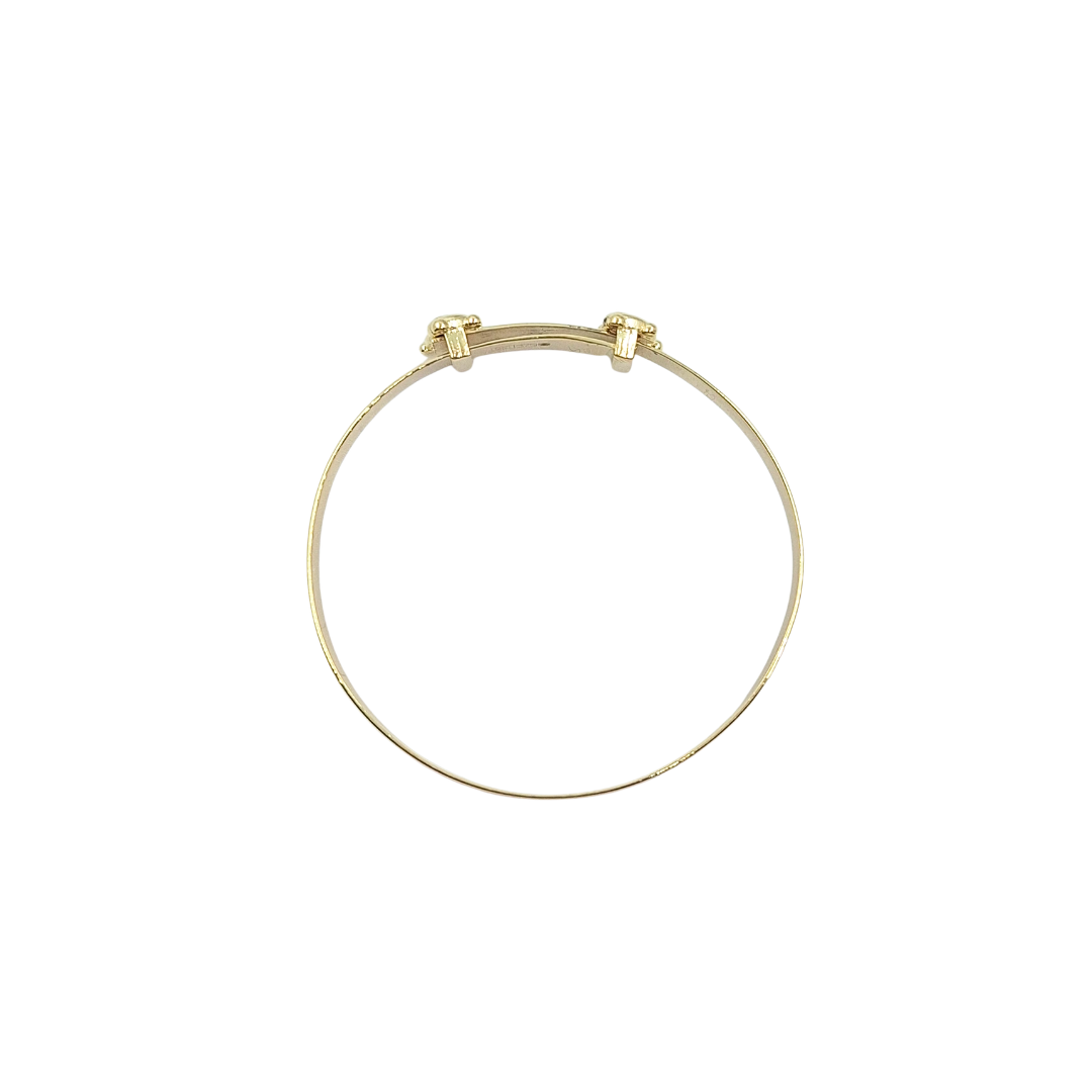 9ct Yellow Gold Teddy Expanding Baby Bangle