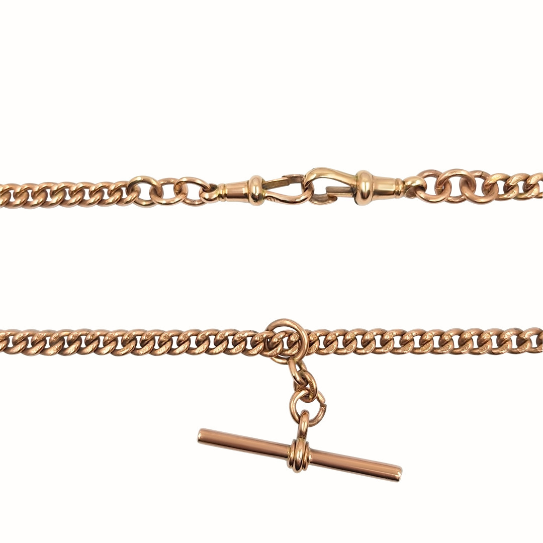 9ct Rose Gold Albert Chain 20"