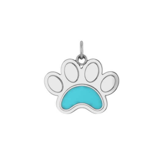 Ever-Paw Silver & Blue Enamel Pendant (Small)