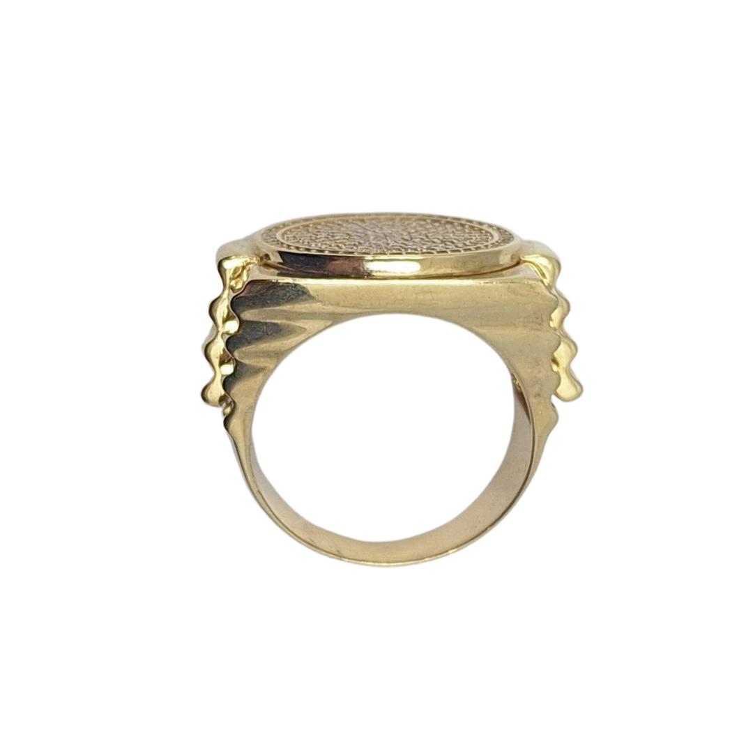 9ct Yellow Gold CZ Rolex Style Ring