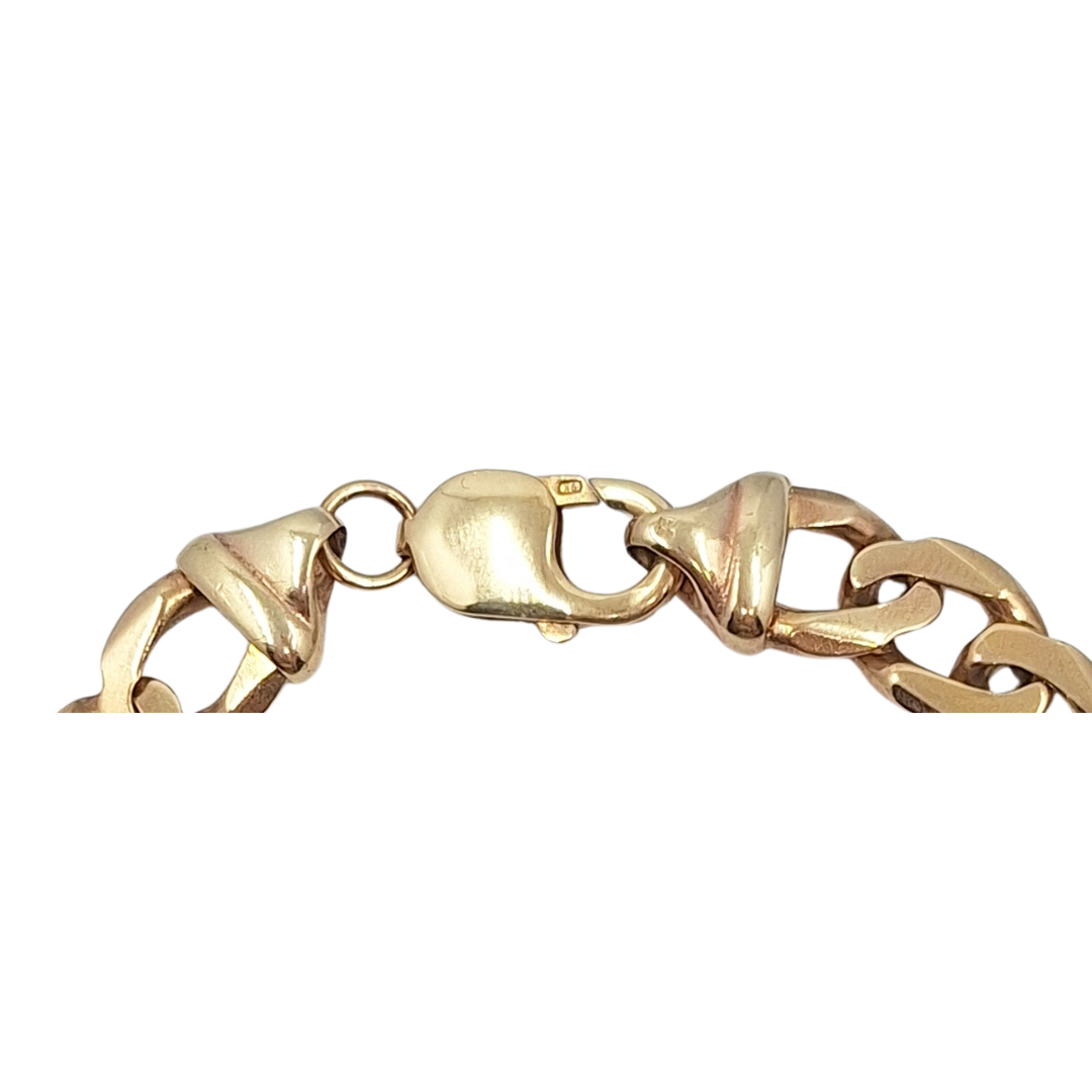 9ct Yellow Gold 9" Curb Bracelet