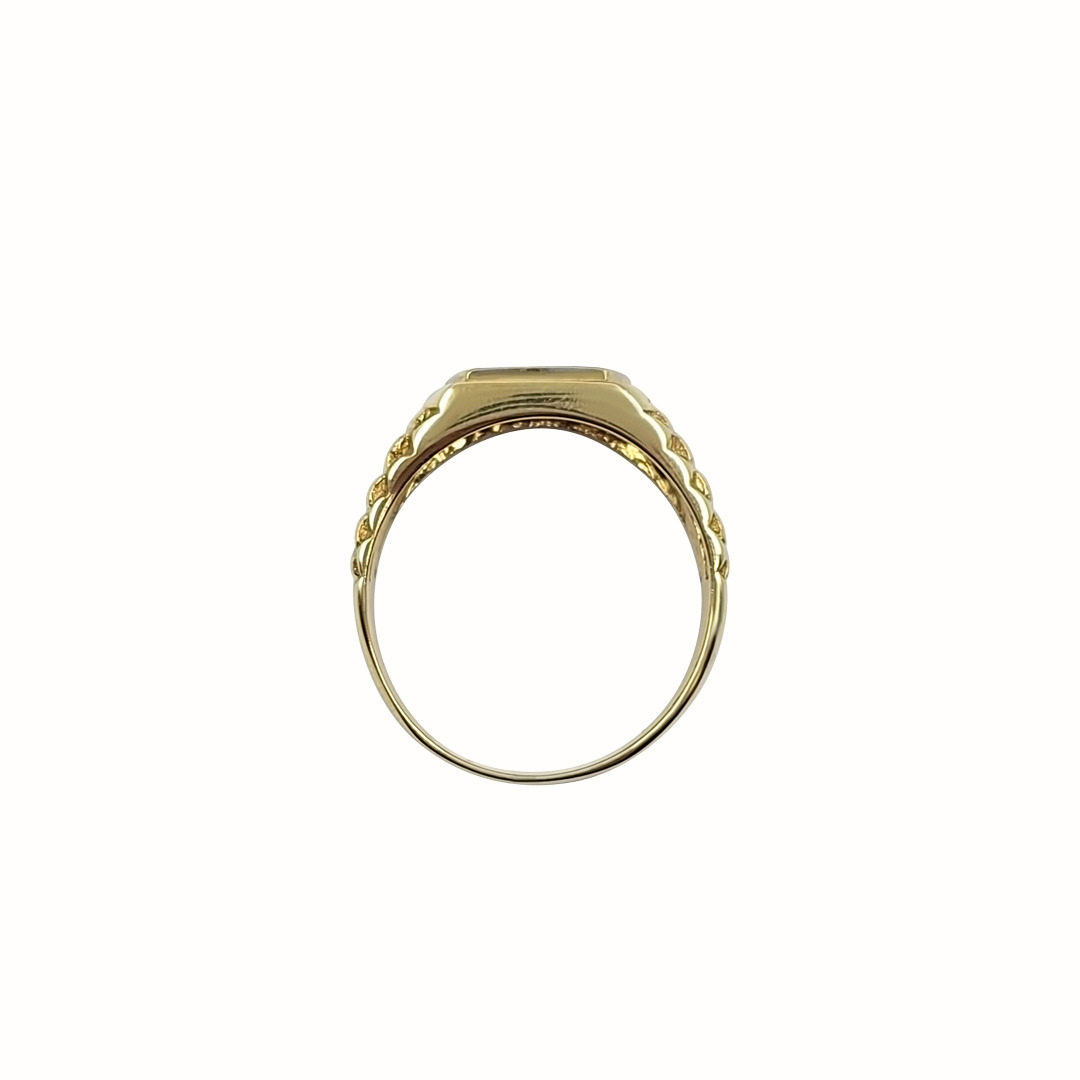 9ct Yellow Gold CZ Rolex Style Ring