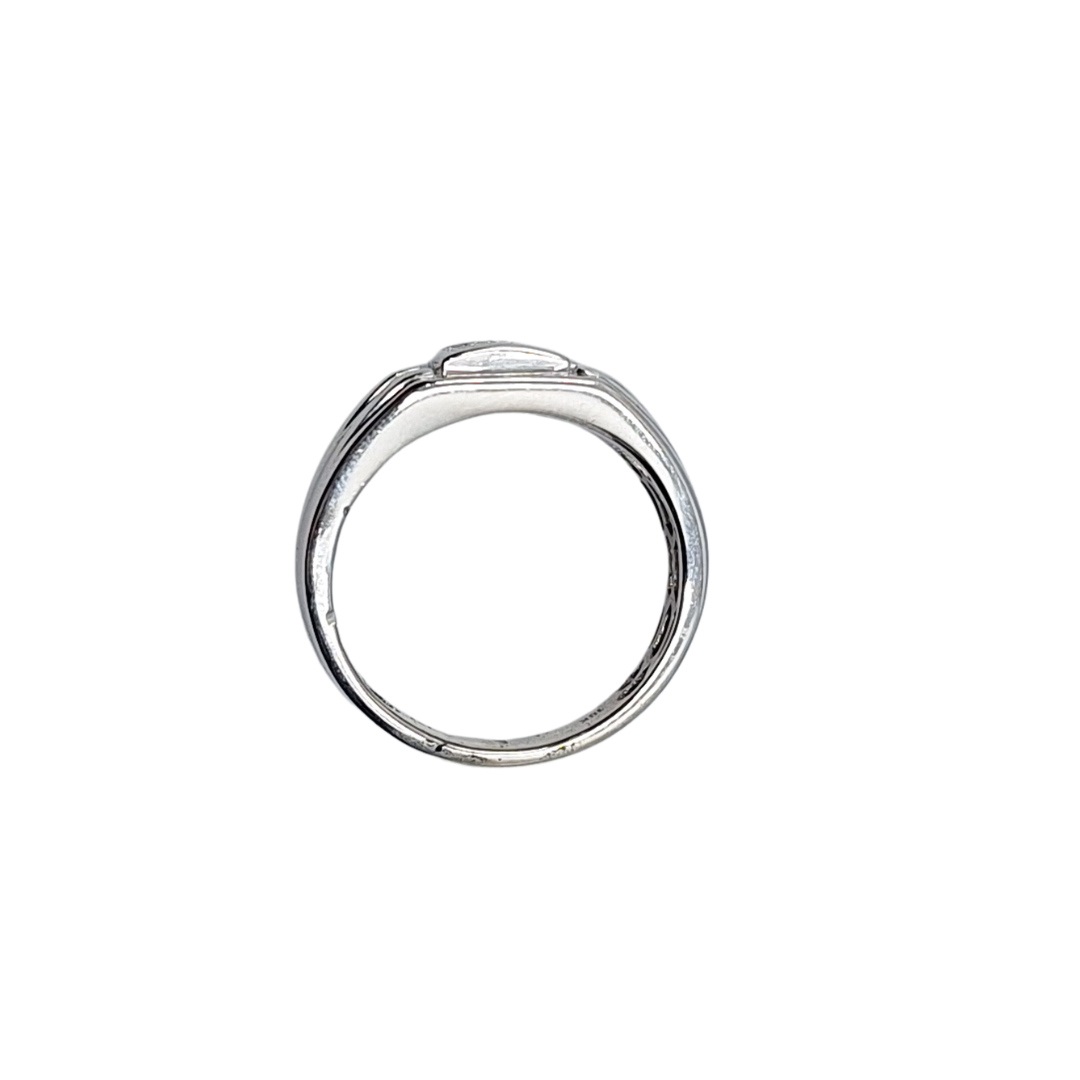 18ct White Gold Diamond Signet Ring