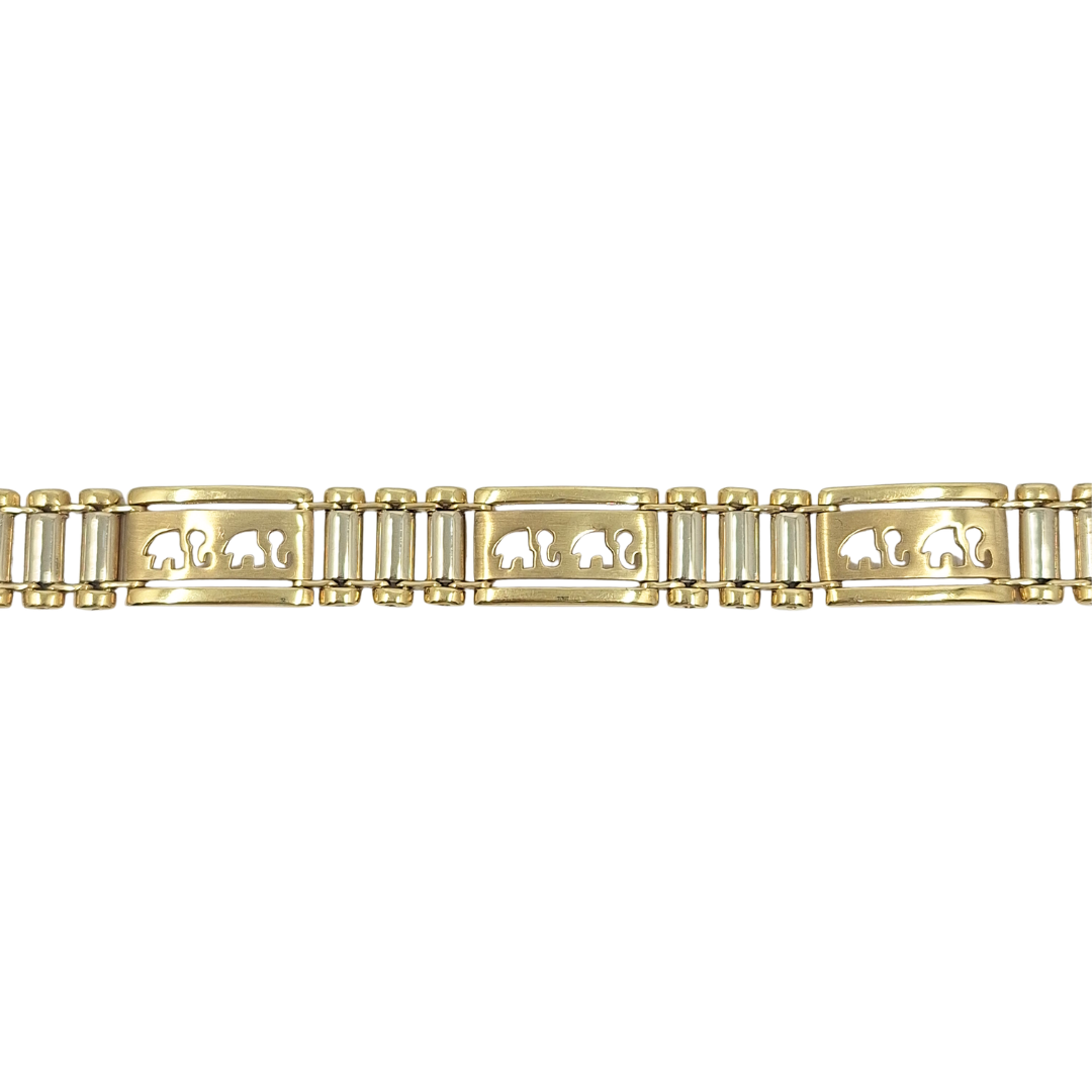 14ct Yellow Gold Elephant Design Bracelet
