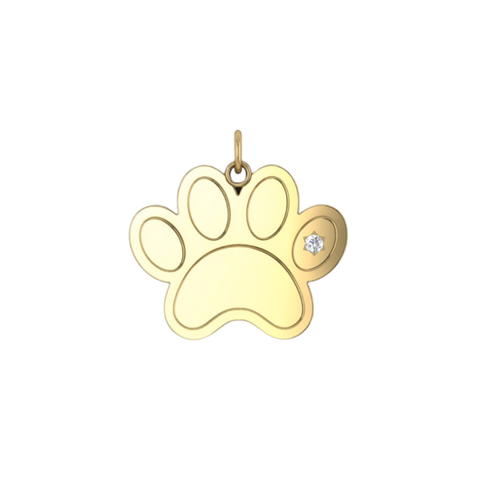 Ever-Paw 9ct Gold & Gemstone Pendant (Small)
