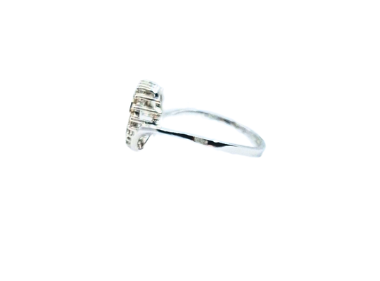 9ct White Gold Diamond Heart Ring