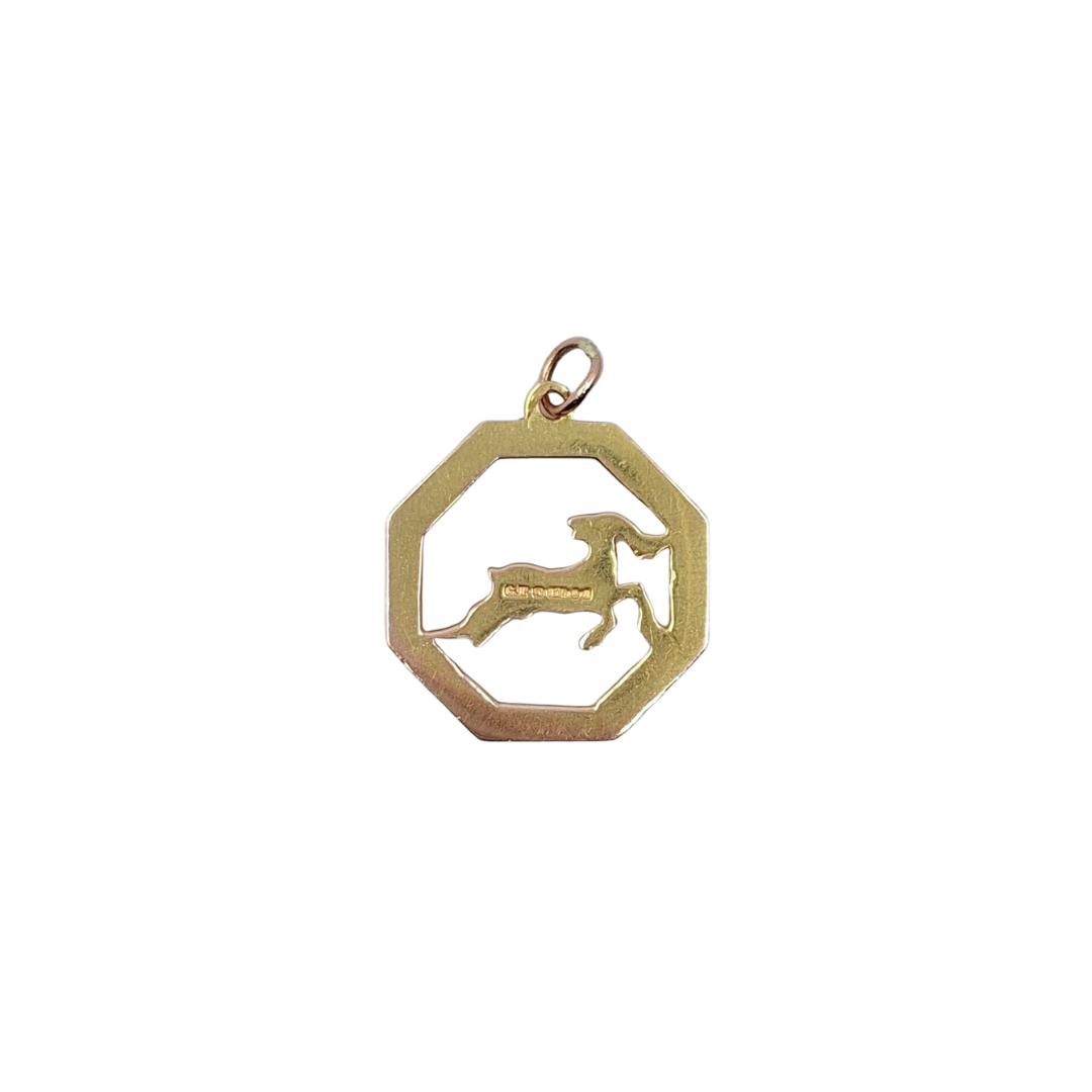 9ct Yellow Gold Aries Pendant