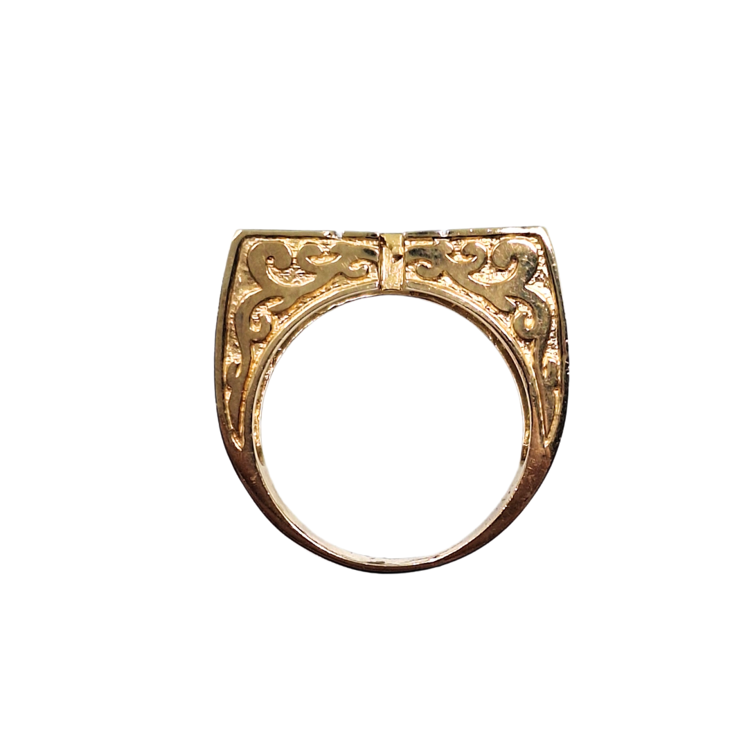 9ct Yellow Gold Cubic Zirconia Dad Ring