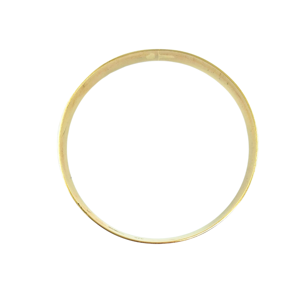 9ct Yellow Gold Engraved Slave Bangle