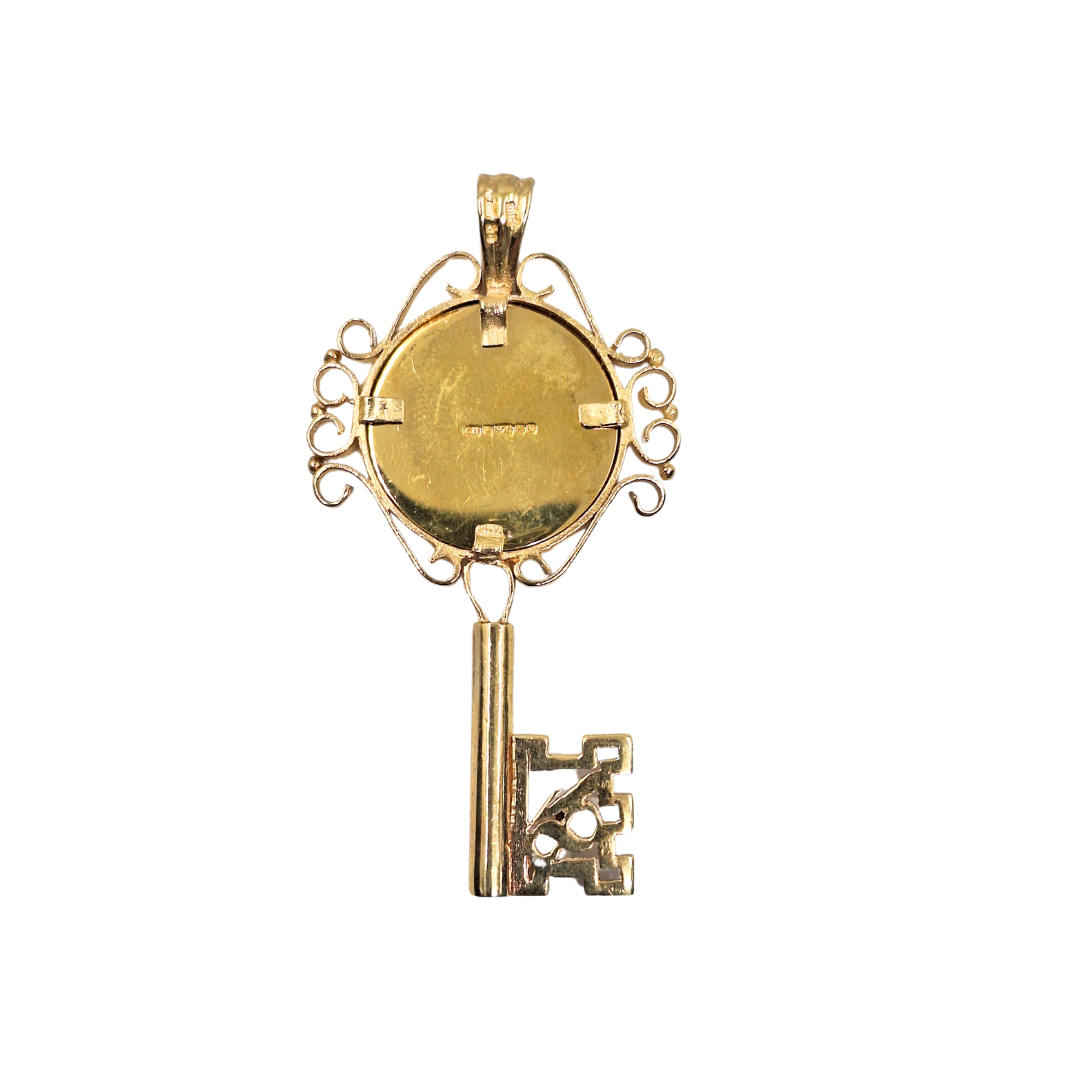 9ct Yellow Gold 18 Key With St Christopher Pendant