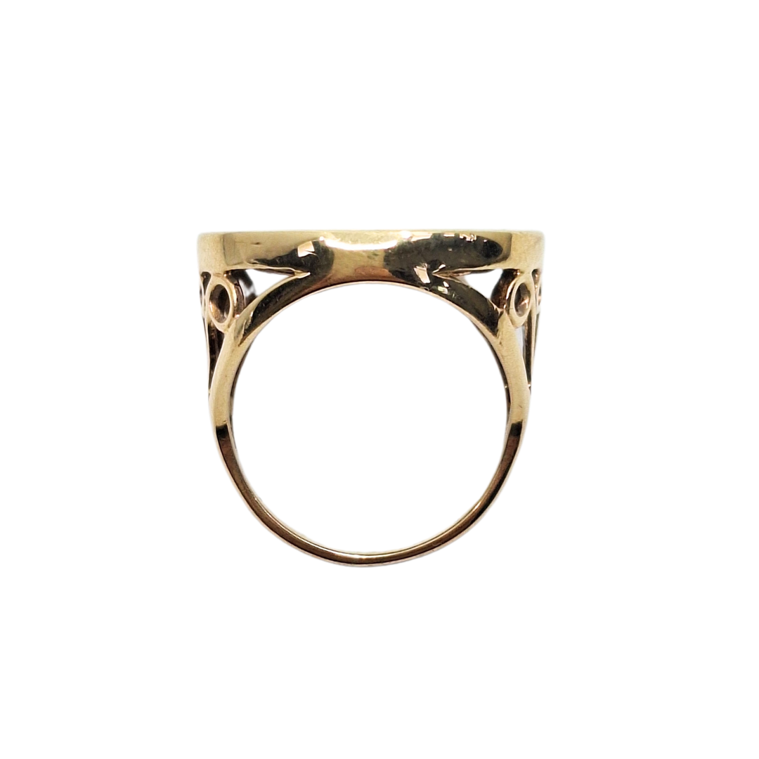 9ct/22ct Yellow Gold Half Sovereign Ring 1913