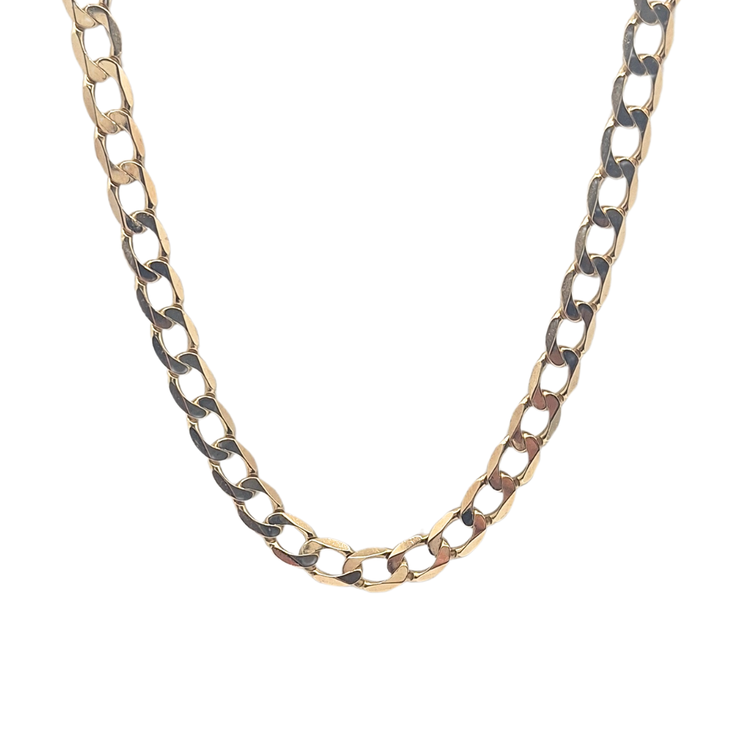 9ct Yellow Gold Curb Chain 20"