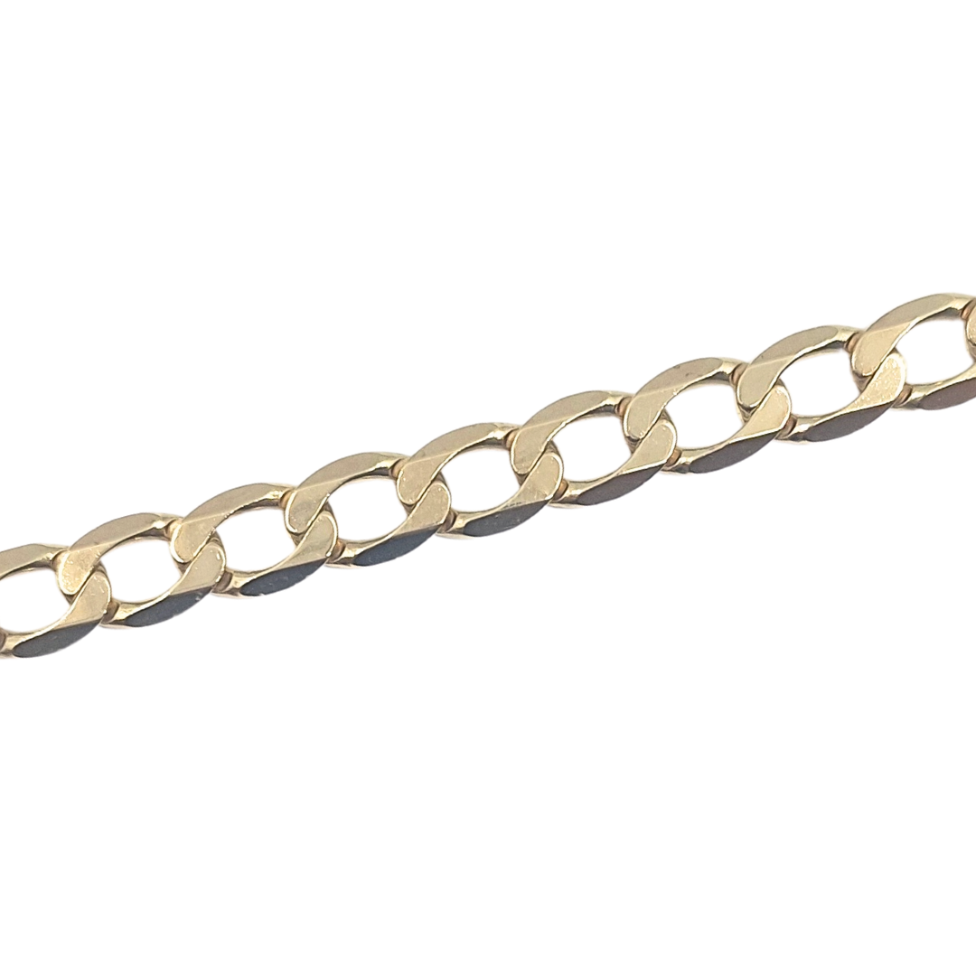 9ct Yellow Gold Curb Chain 20"