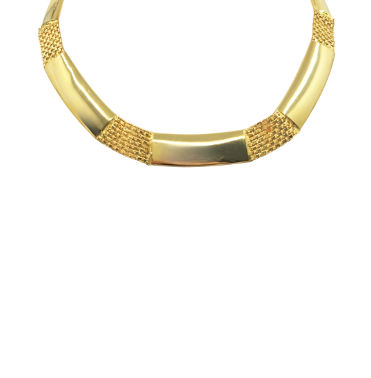 18ct Yellow Gold Collar Necklace 18"