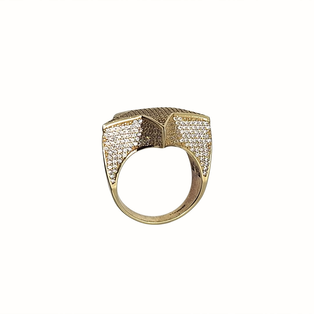 9ct Yellow Gold CZ Star Ring