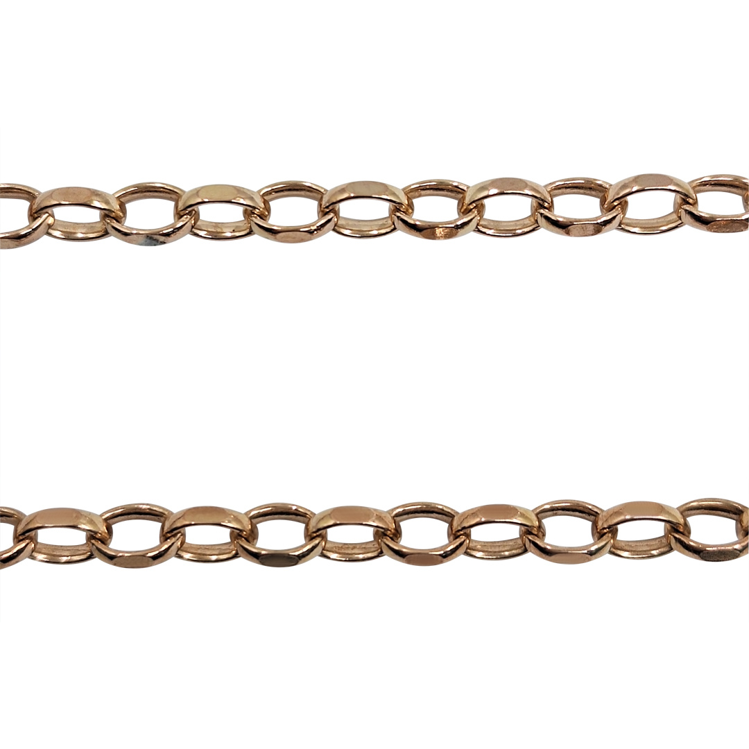 9ct Rose Gold Belcher Chain 30"