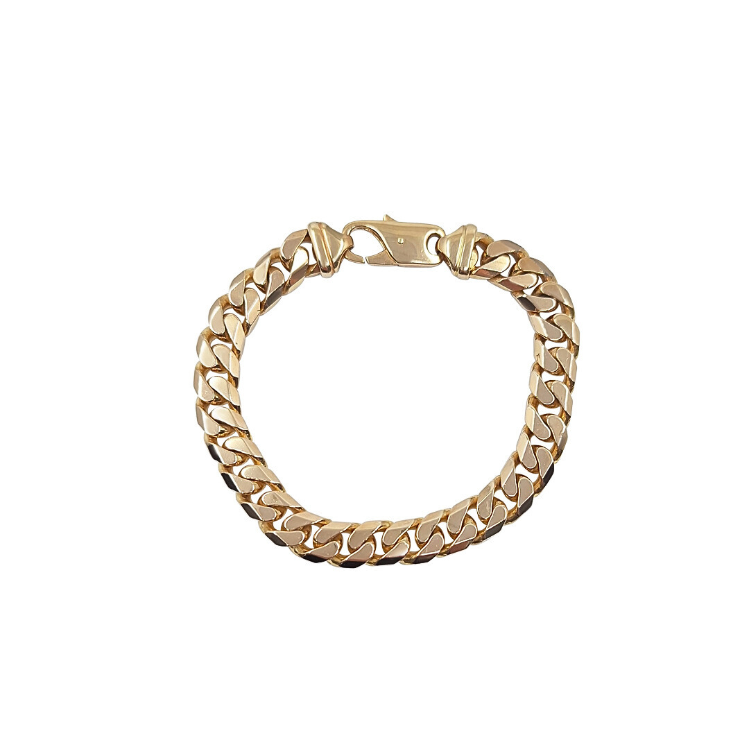 9ct Yellow Gold Curb Bracelet 8.5"