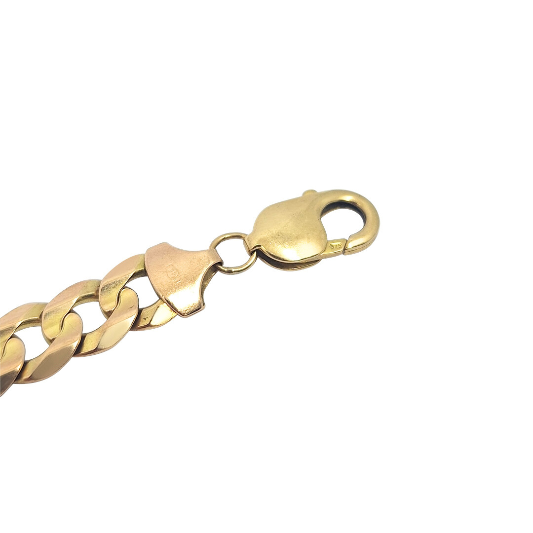 9ct Yellow Gold Curb Bracelet 8.5"