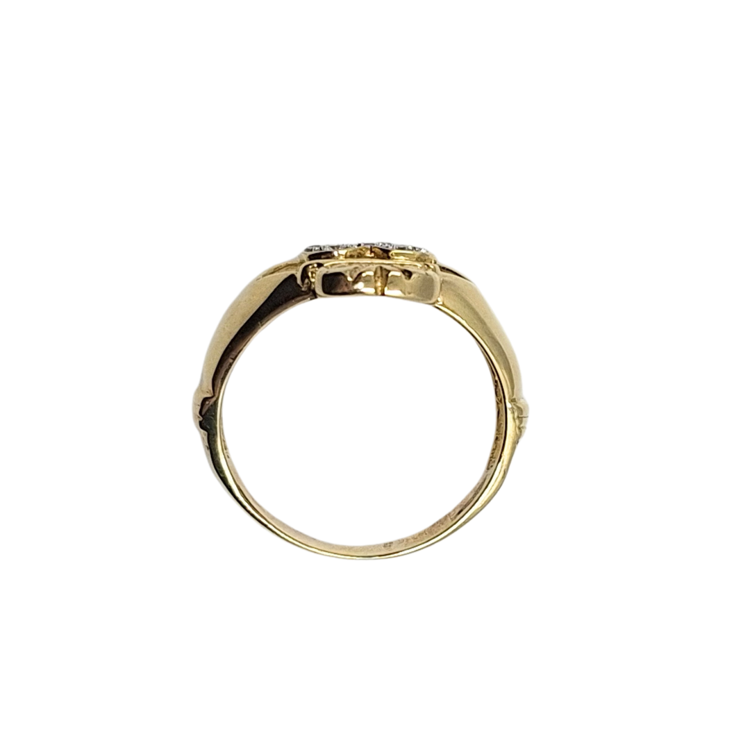 9ct Yellow Gold CZ Claddagh Ring