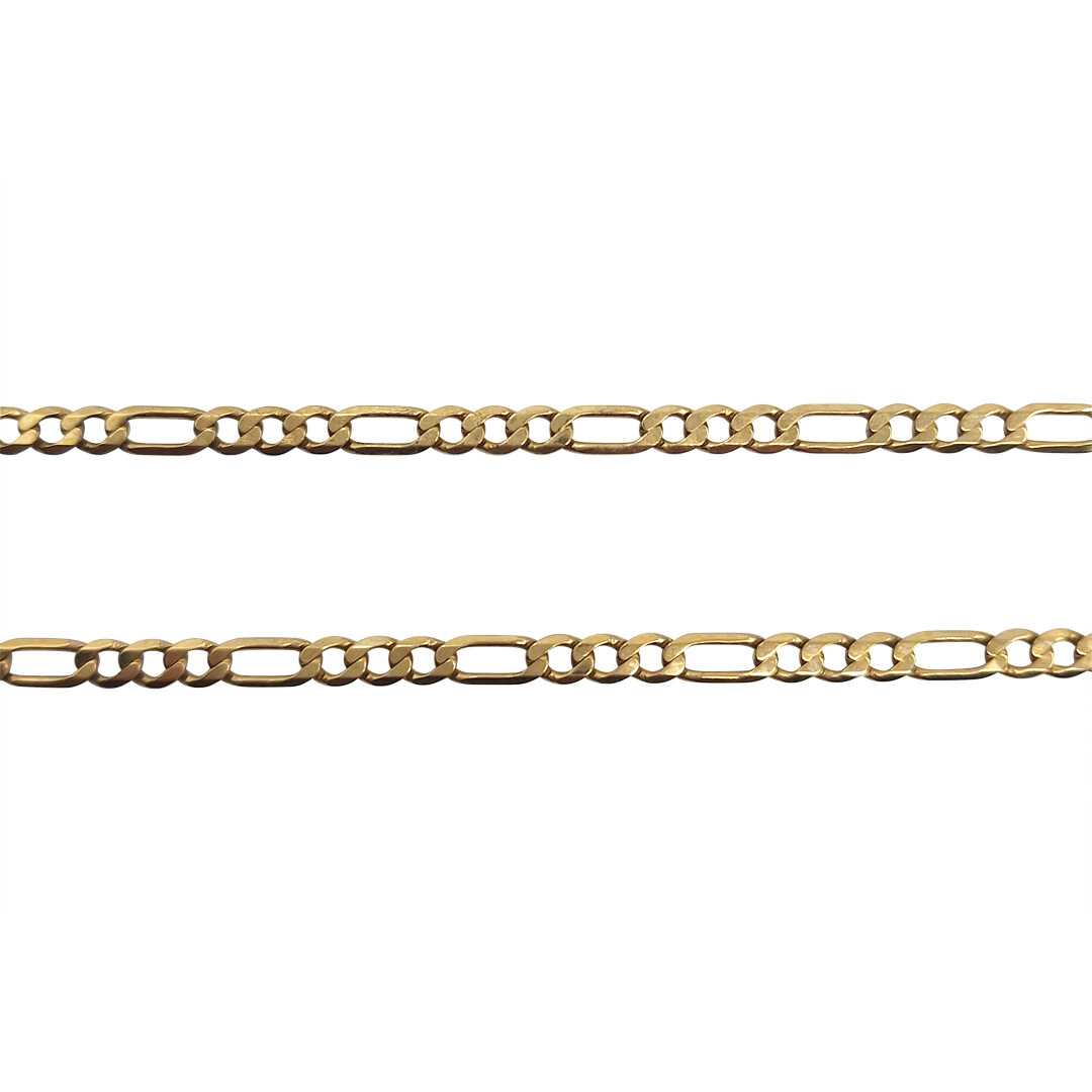 9ct Yellow Gold Figaro Chain 29"