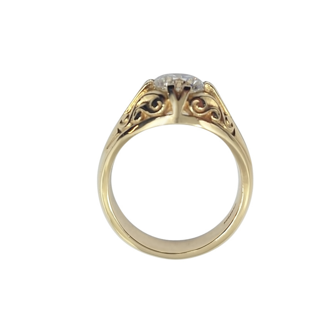 9ct Yellow Gold Ethical Diamond Gypsy Ring 2.41ct