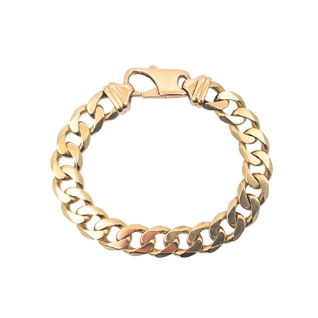 9ct Yellow Gold Curb Bracelet 9"