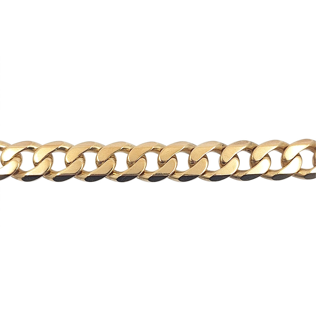 9ct Yellow Gold Curb Bracelet 9"
