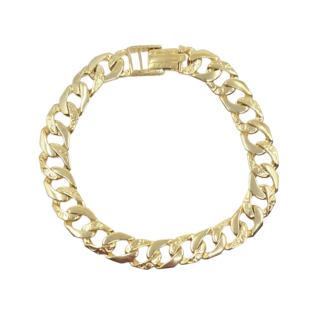 9ct Yellow Gold Chaps Bracelet 9"