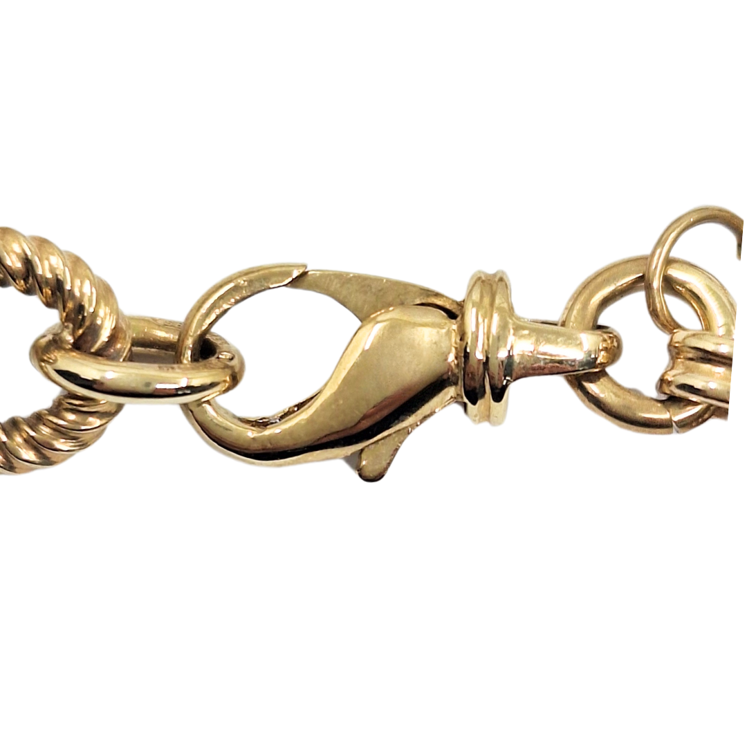 9ct Yellow Gold Fancy Oval Link Bracelet